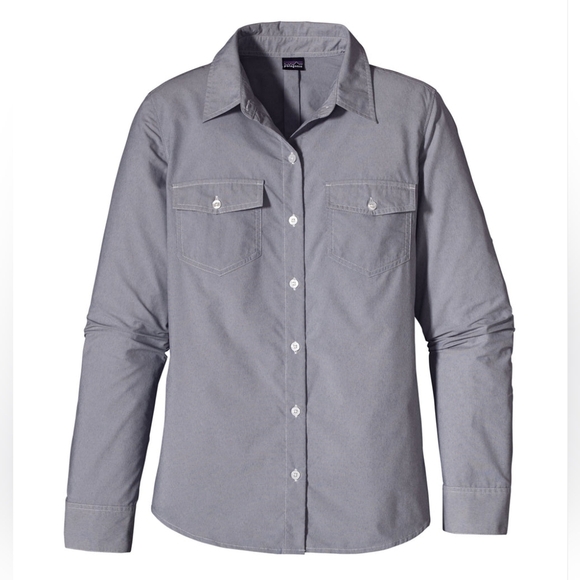 {Patagonia} Women's Long-Sleeved Overcast Shirt - Size 10 - Crossweave: Classic - Picture 1 of 15